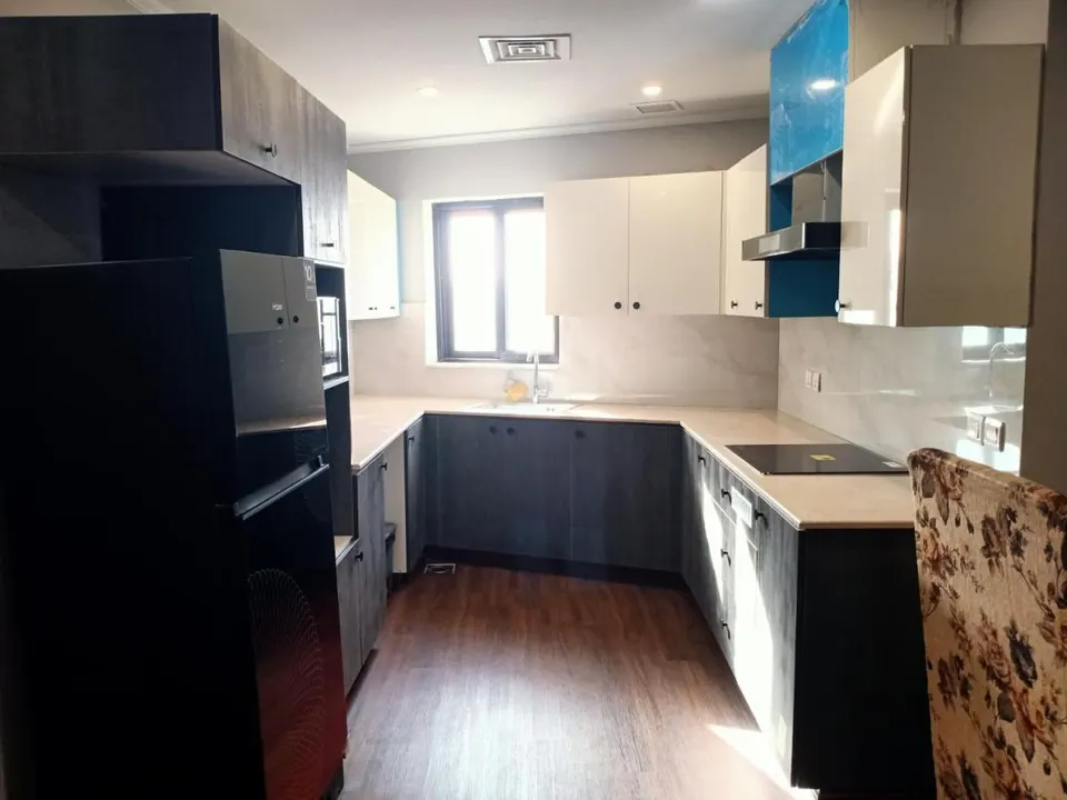 Modular kitchen at Villa Aranya, AP Villas Ujjain